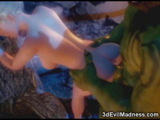 3d elf prinsessan ravaged av orc - vuxen film vid ah-me