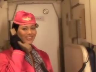 Grand vzduch hostess sání pilots velký phallus