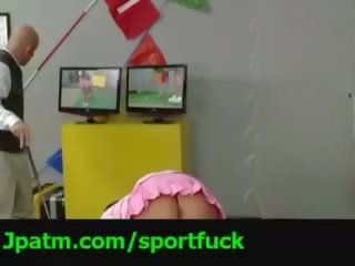 Gola il mio membro e fissare il mio golf tiro video 1