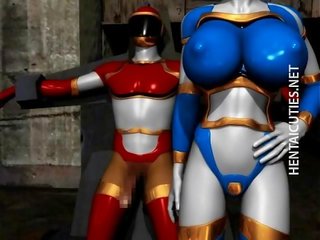 3D hentai diva in costume strips for you